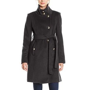 T Tahari Women’s Izzy Wool Military Coat